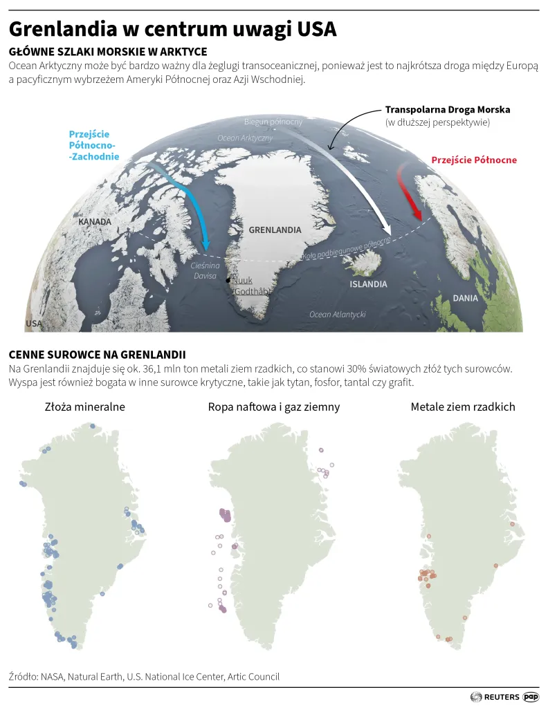Grenlandia w centrum uwagi USA, autor: PAP/Michał Czernek