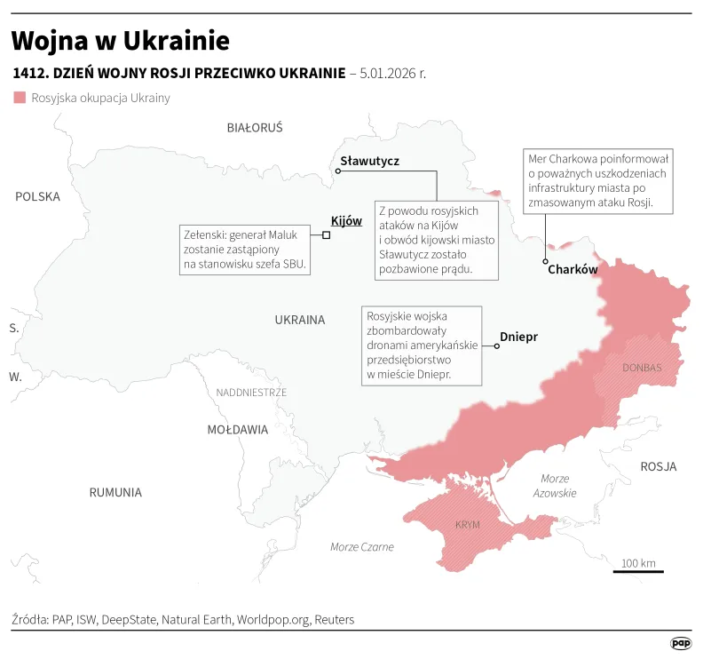 Wojna w Ukrainie. Autor PAP/	Michał Czernek