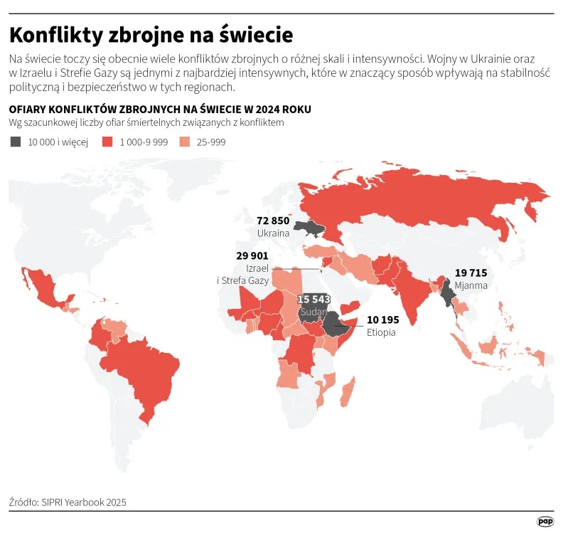 Konflikty zbrojne na świecie, autor: PAP/Michał Czernek