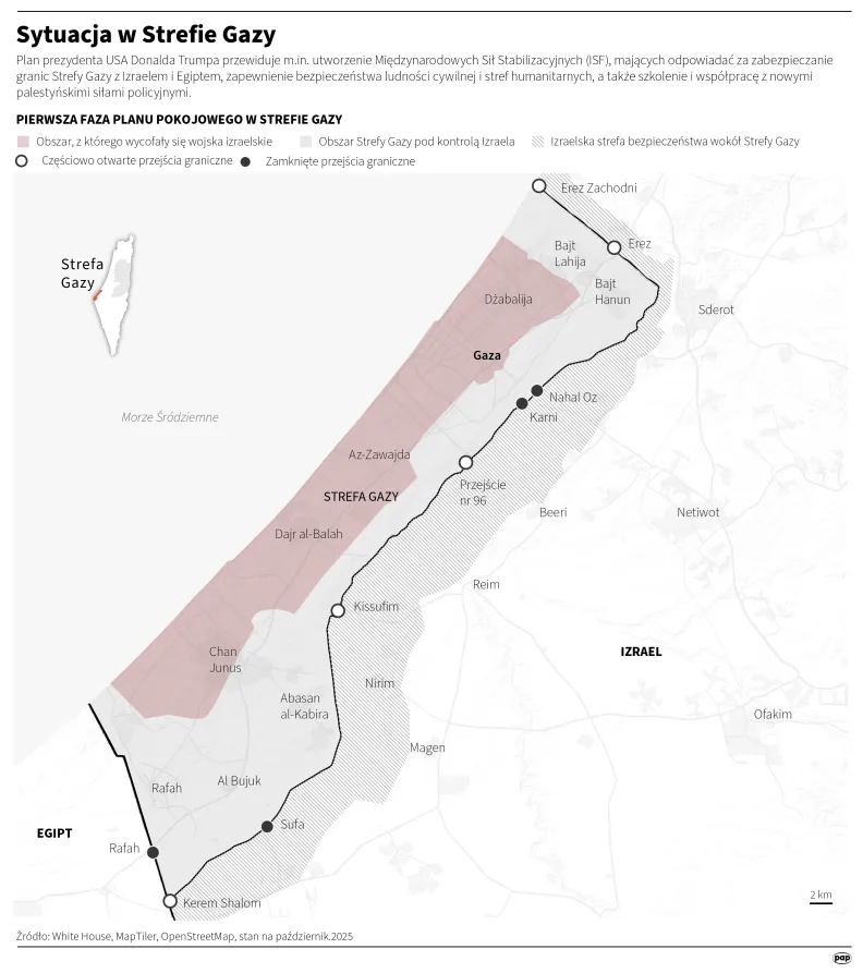 Sytuacja w Strefie Gazy, autor: PAP/Adam Ziemienowicz