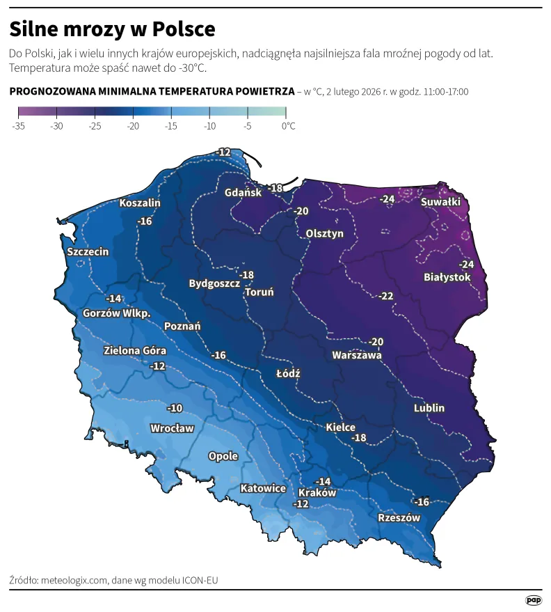 Silne mrozy w Polsce. Autor: Mateusz Krymski