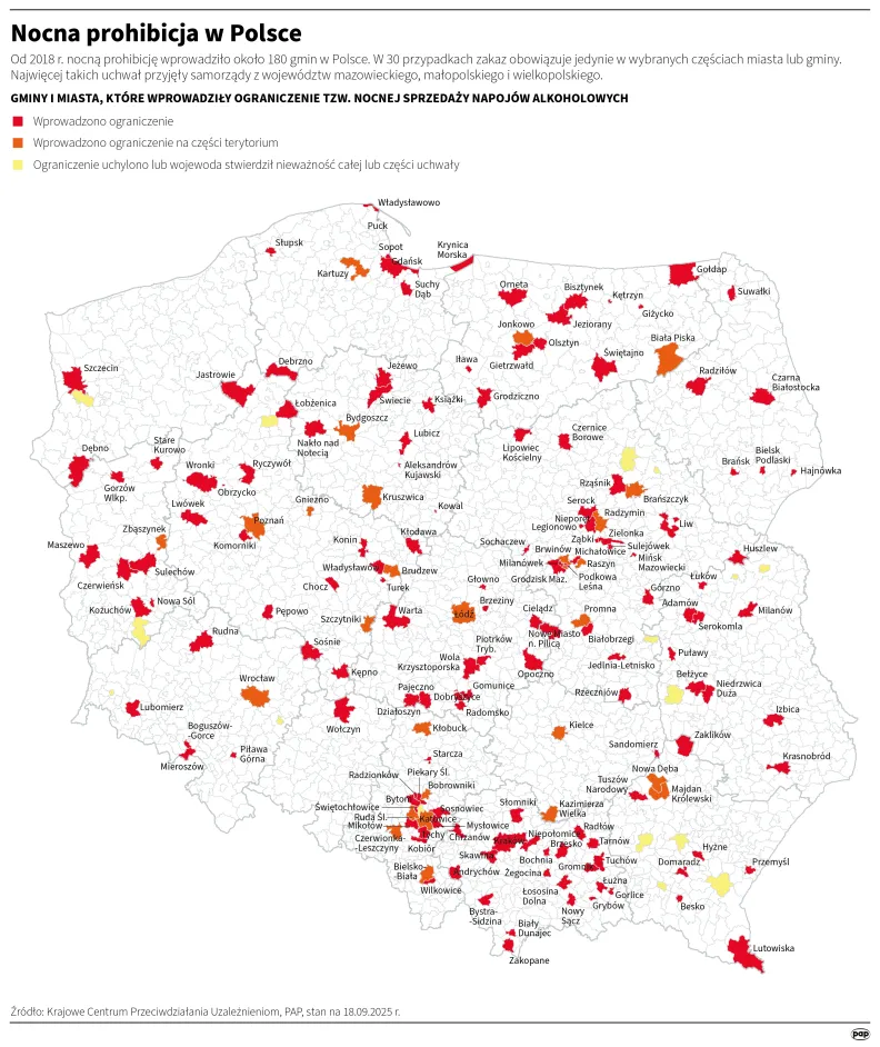 Nocna prohibicja w Polsce, autor: PAP/Michał Czernek
