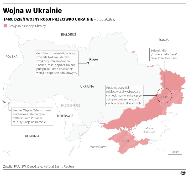 Wojna w Ukrainie, autor: PAP/Michał Czernek