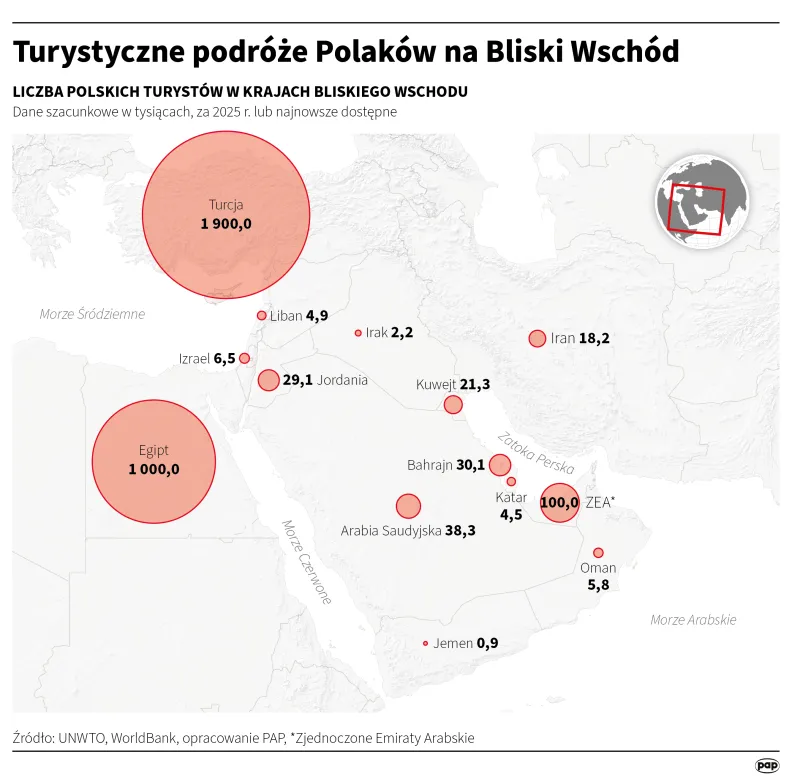 Turystyczne podróże Polaków na Bliski Wschód. Autor: Michał Czernek
