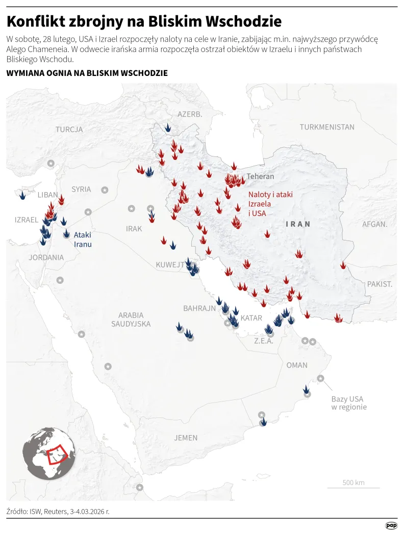 Konflikt zbrojny na Bliskim Wschodzie, autor: PAP/Adam Ziemienowicz
