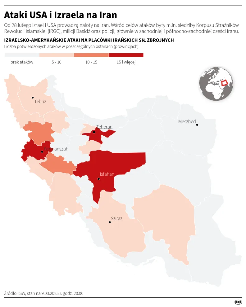 Ataki USA i Izraela na Iran. Autor: Michał Czernek
