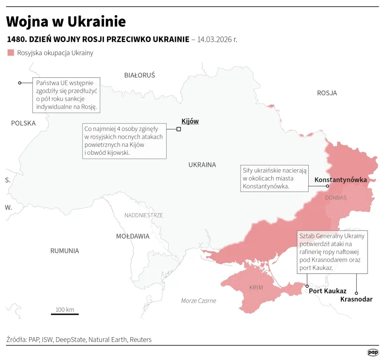Wojna w Ukrainie, autor: PAP/Maciej Zieliński