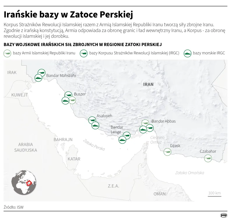 Irańskie bazy w Zatoce Perskiej. Autor: Michał Czernek