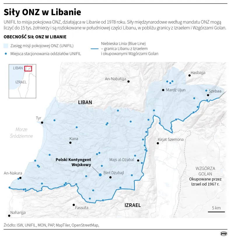 Siły ONZ w Libanie, autor: PAP/Adam Ziemienowicz