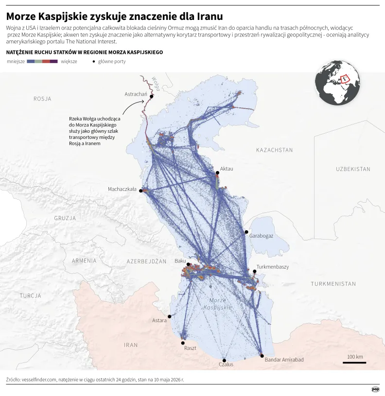 Morze Kaspijskie zyskuje znaczenie dla Iranu. Autor: Adam Ziemienowicz