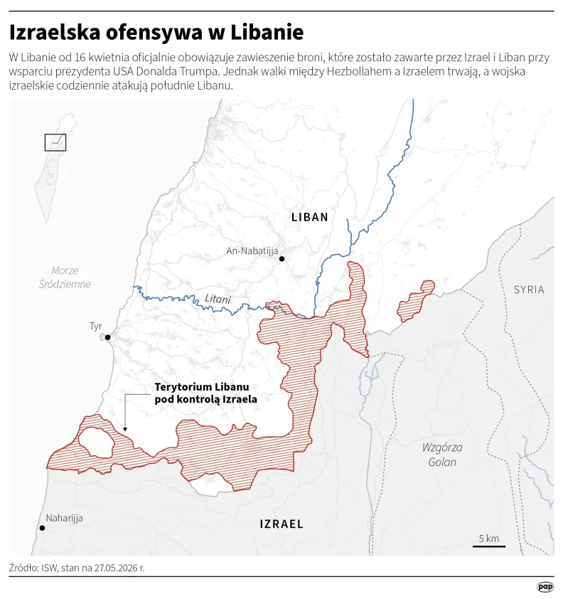 Izraelska ofensywa w Libanie, autor: PAP/Michał Czernek