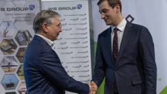 Centrum Łukasiewicz - prezes Grupy WB Piotr Wojciechowski oraz prezes Centrum Łukasiewicz dr Hubert Cichocki