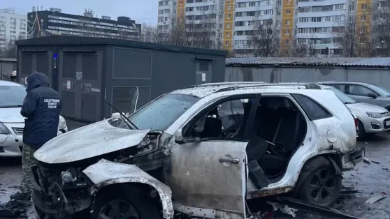 Взорванный автомобиль Сарварова. Fot. Следственный комитет России