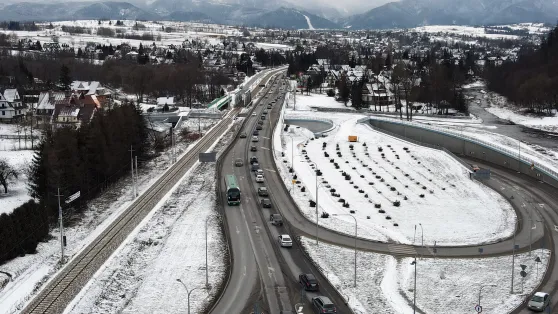 Korki na Zakopiance Fot. PAP/Grzegorz Momot