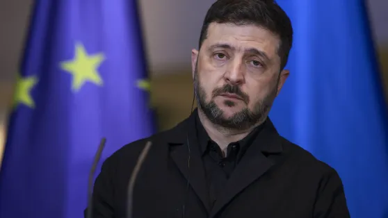 Prezydent Wołodymyr Zełenski Fot. PAP/EPA/CLEMENS BILAN