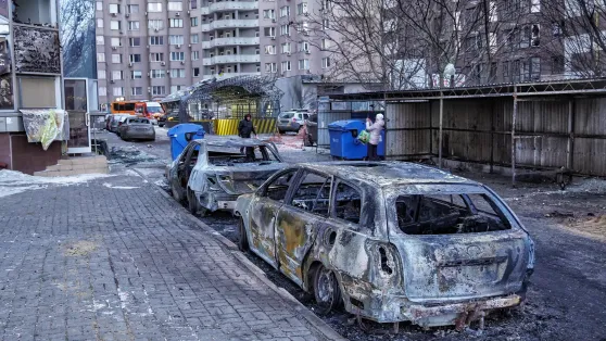 Руйнування, спричинені атакою російського безпілотника в Одесі. Fot. PAP/Alena Solomonova