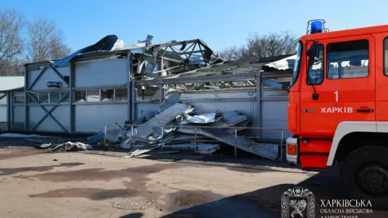 Наслідки обстрілу підприємства у Харкові. Fot. Харківська обласна адміністрація, Олег Синєгубов