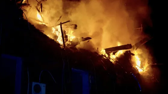 W nocy ze środy na czwartek rosyjskie wojsko wykorzystało 44 rakiety i 659 dronów w ataku przeprowadzonym na Ukrainę. Fot. FB/ДСНС України