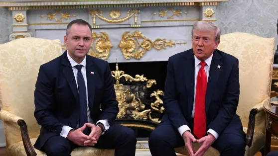 Prezydent RP Karol Nawrocki i prezydent USA Donald Trump. Fot. PAP/Radek Pietruszka