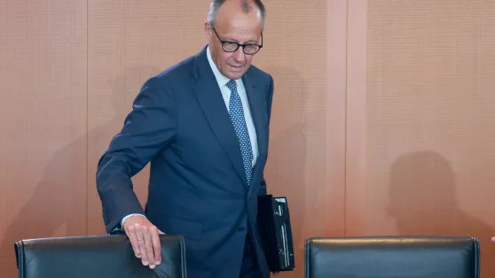 Kanclerz Niemiec Friedrich Merz. Fot. PAP/EPA/HANNIBAL HANSCHKE
