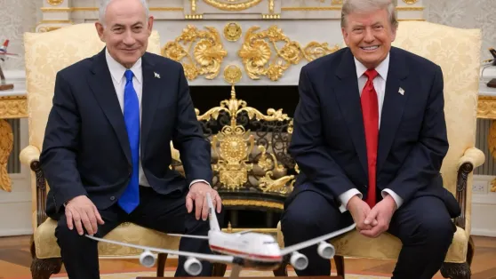 Benjamin Netanjahu i Donald Trump w Białym Domu, fot. X/@netanyahu