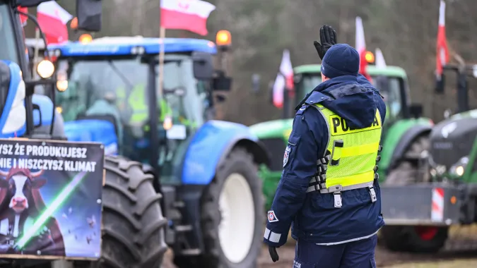 Protest rolników Fot. PAP/Przemysław Piątkowski