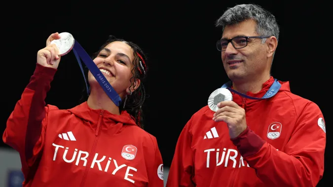 Sevval Ilayda Tarhan i Yusuf Dikec Fot. PAP/EPA/VASSIL DONEV