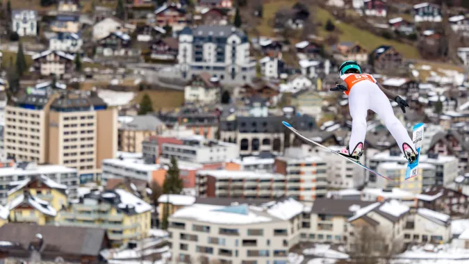 Sobotni zjazd alpejskiego Pucharu Świata w Val d'Isere. Fot. 	PAP/EPA/PHILIPP SCHMIDLI