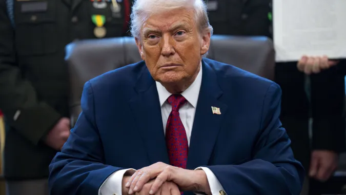 Prezydent USA Donald Trump. Fot. PAP/EPA/BONNIE CASH / POOL