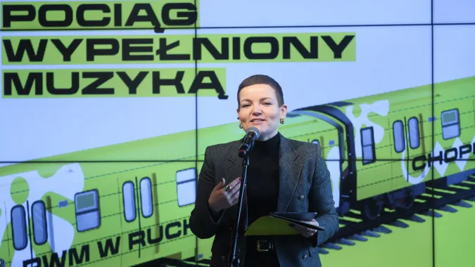 M. Cienkowska: na 80-lecie Polskiego Wydawnictwa Muzycznego przez Polskę przejedzie muzyczny pociąg. Fot. PAP/	Leszek Szymański