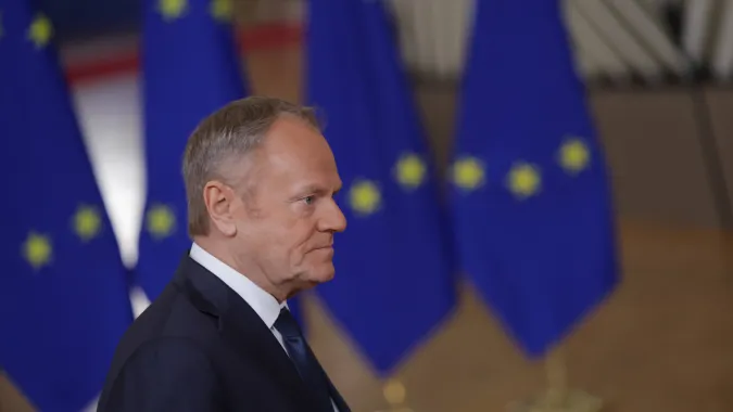 Donald Tusk, fot. PAP/EPA/OLIVIER MATTHYS
