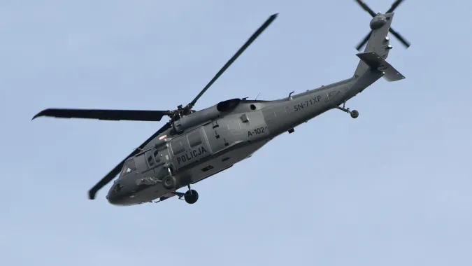 Policyjny Black Hawk Fot. PAP/Darek Delmanowicz
