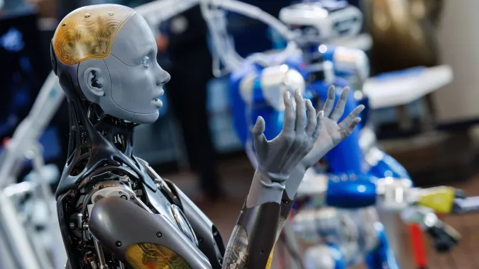 Robot humanoidalny - zdjęcie ilustracyjne Fot. PAP/EPA/CLEMENS BILAN