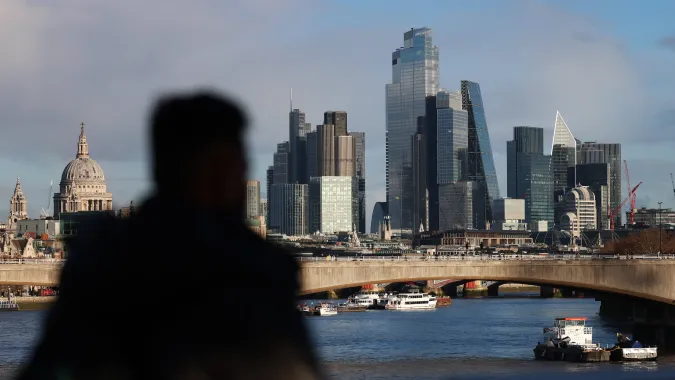 Panorama Londynu. Fot. PAP/EPA/Andy Rain