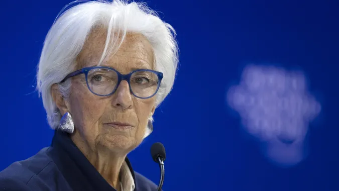 Szefowa Europejskiego Banku Centralnego (EBC) Christine Lagarde. Fot. PAP/EPA/GIAN EHRENZELLER