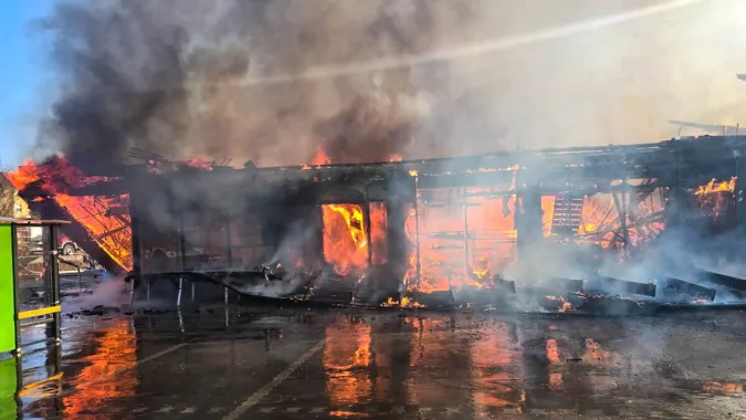 W pożarze nikt nie ucierpiał. Fot. PAP/KPPSP w Polkowicach