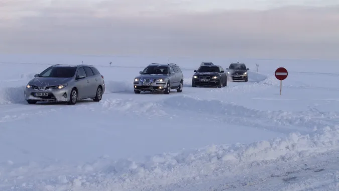 Droga lodowa. Fot. PAP/EPA/	VALDA KALNINA 