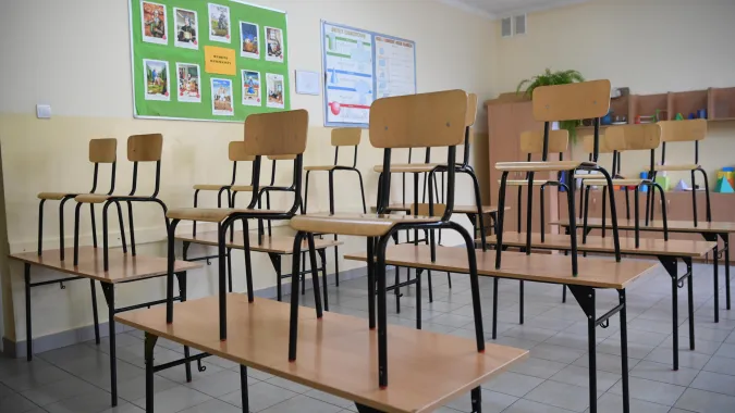 Pusta klasa Fot. PAP/Darek Delmanowicz