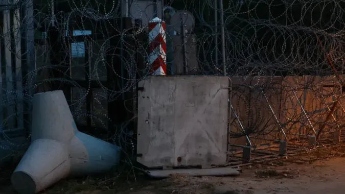 Poland-Belarus boarder cross. Phot. PAP/Artur Reszko