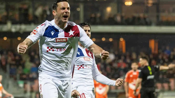 Zawodnik Wisły Kraków Angel Rodado. Fot. PAP/	Art Service