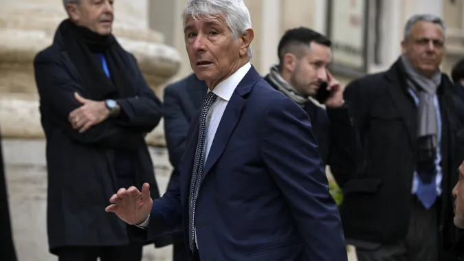 Minister sportu Włoch Andrea Abodi Fot. PAP/EPA/RICCARDO ANTIMIANI