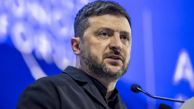 Wołodymyr Zełenski Fot. PAP/EPA/GIAN EHRENZELLER