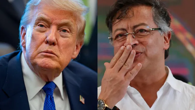 Donald Trump, Gustavo Petro. Fot. PAP/EPA/BONNIE CASH, MAURICIO DUENAS CASTANEDA 