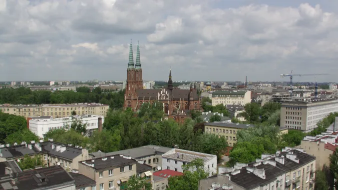  Widok na Pragę Północ. Fot.  PAP/Longin Wawrynkiewicz