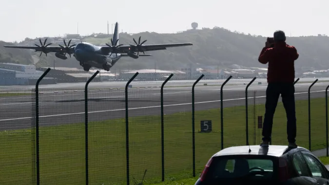 Baza Lajes na Azorach Fot. PAP/EPA/ANTONIO ARAUJO