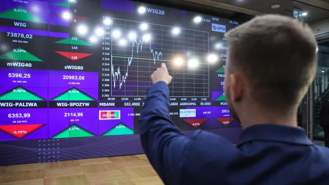 Giełda Papierów Wartościowych w Warszawie. Fot. PAP/	Albert Zawada (zdjęcie ilustracyjne)