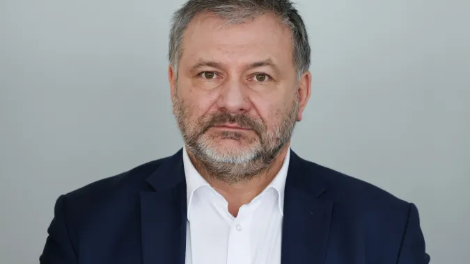 Minister sprawiedliwości, prokurator generalny Waldemar Żurek w siedzibie Polskiej Agencji Prasowej. Fot. PAP/Albert Zawada