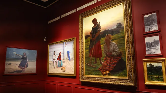 Aleksander Gierymski "Anioł Pański" Fot. PAP/Albert Zawada