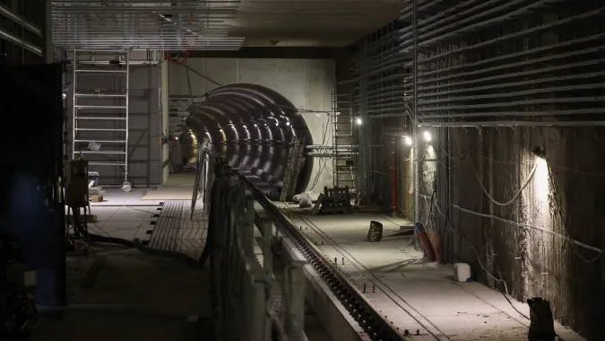 Budowa nowych stacji metra m2. Fot. PAP/Albert Zawada