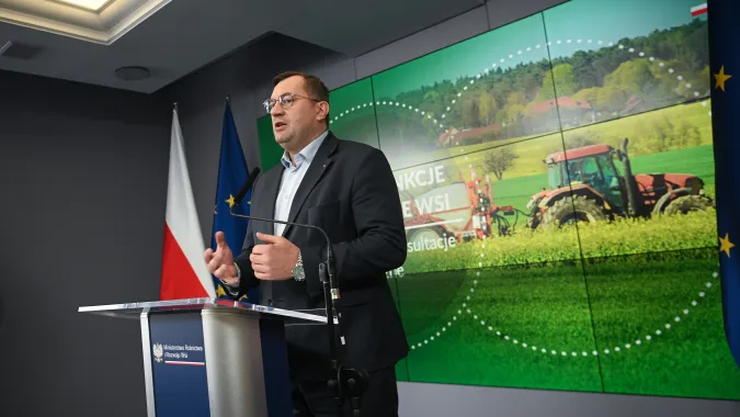 Minister rolnictwa Stefan Krajewski. Fot. PAP/	Marcin Obara